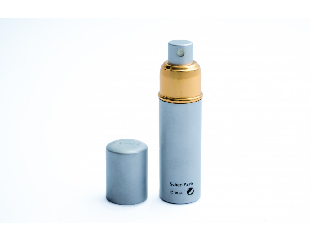 Perfumero plata mate con capacidad de 10 ml